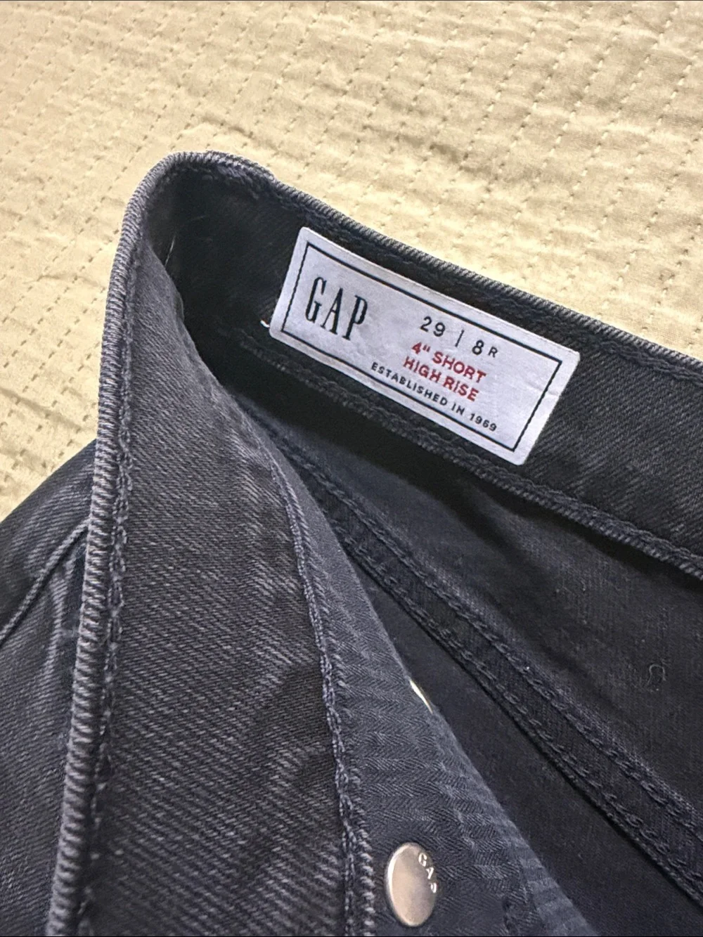 GAP Black Denim Cutoff Shorts